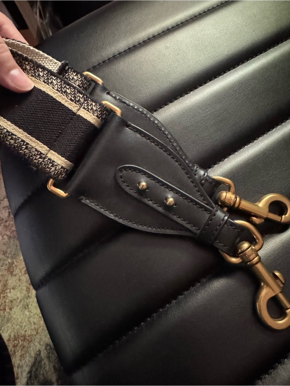 Saddle Bag with Gold 'D' Charm - Picture 10 of 11
